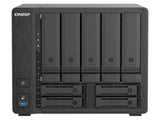 QNAP TS-H966TX-8G-US Desktop 9-Bay Thunderbolt NAS/iSCSI IP-SAN, Intel Core i3 6-core processor, 8GB DDR5 RAM, 5 x 2.5 /3.5 SATA 6Gbps + 4 x 2.5 U.2 NVMe PCIe Gen3