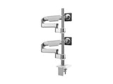 Humanscale X8DWETBC302DETB MFlex M8 Arms - Single Bracket for 1 Monitor - White/Polished - 8in/Dynamic - Standard Tilt