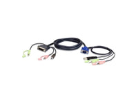 ATEN 2L7DX3U USB VGA to Dvi-a KVM Cable W/audio