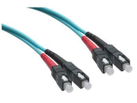 Axiom AXG97624 SC/SC Multimode Duplex OM4 50/125 Fiber Optic Cable 1M, Aqua