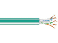 Black Box C6ABC51-GN-1000 CAT6A 650-MHz Solid Ethernet Bulk Cable - Unshielded (UTP), CMP Plenum, Green, 1000-ft. (304.8-m) Spool