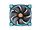 Thermaltake CL-F038-PL12BU-A Riing 12 Series High Static Pressure 120mm Circular Blue LED Ring Case/Radiator Fan CL-F038-PL12BU-A - Hydraulic bearings for silent