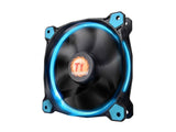 Thermaltake CL-F038-PL12BU-A Riing 12 Series High Static Pressure 120mm Circular Blue LED Ring Case/Radiator Fan CL-F038-PL12BU-A - Hydraulic bearings for silent
