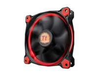 Thermaltake CL-F038-PL12RE-A Riing 12 Series High Static Pressure 120mm Circular LED Ring Case/Radiator Fan with Anti-Vibration Mounting System Cooling - RED