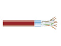 Black Box EVNSL0606A-1000 CAT6 400-MHz Solid Ethernet Bulk Cable - Shielded (F/UTP), CMR PVC, Red, 1000-ft. (304.8-m) Spool