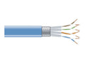 Black Box EVNSL0611A-1000 CAT6 400-MHz Solid Ethernet Bulk Cable - Shielded (F/UTP), CMP Plenum, Blue, 1000-ft. (304.8-m) Spool