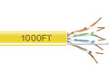 Black Box EYN855A-PB-1000 CAT5e 350-MHz Solid Ethernet Bulk Cable - Unshielded (UTP), CMR PVC, Yellow, 1000-ft. (304.8-m) Pull-Box