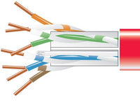 Black Box EYN869B-PB-1000 CAT6 550-MHz Solid Ethernet Bulk Cable - Unshielded (UTP), CMP Plenum, Red, 1000-ft. (304.8-m) Pull-Box
