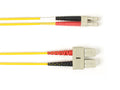 Black Box FOCMP50-001M-SCLC-YL OM2 50/125 Multimode Fiber Optic Patch Cable - OFNP Plenum, SC to LC, Yellow, 1-m (3.2-ft.), GSA, TAA/