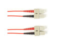 Black Box FOCMP62-002M-SCSC-RD OM1 62.5/125 Multimode Fiber Optic Patch Cable - OFNP Plenum, SC to SC, Red, 2-m (6.5-ft.), GSA, TAA/