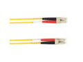Black Box FOCMP62-020M-LCLC-YL OM1 62.5/125 Multimode Fiber Optic Patch Cable - OFNP Plenum, LC to LC, Yellow, 20-m (65.6-ft.), GSA, TAA/