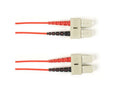 Black Box FOCMPSM-020M-SCSC-RD OS2 9/125 Singlemode Fiber Optic Patch Cable - OFNP Plenum, SC to SC, Red, 20-m (65.6-ft.), GSA, TAA/