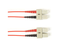 Black Box FOCMPSM-020M-SCSC-RD OS2 9/125 Singlemode Fiber Optic Patch Cable - OFNP Plenum, SC to SC, Red, 20-m (65.6-ft.), GSA, TAA/
