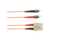 Black Box FOCMR62-001M-STSC-OR OM1 62.5/125 Multimode Fiber Optic Patch Cable - OFNR PVC, ST to SC, Orange, 1-m (3.2-ft.), GSA, TAA/