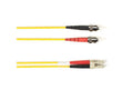 Black Box FOCMRSM-002M-STLC-YL OS2 9/125 Singlemode Fiber Optic Patch Cable - OFNR PVC, ST to LC, Yellow, 2-m (6.5-ft.), GSA, TAA/
