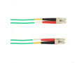 Black Box FOLZH10-002M-LCLC-GN OM3 50/125 Multimode Fiber Optic Patch Cable - LSZH, LC to LC, Green, 2-m (6.5-ft.), GSA, TAA/