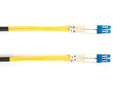 Black Box FOSM-002M-STSC OS2 9/125 Singlemode Fiber Optic Patch Cable - OFNR PVC, ST to SC, Yellow, 2-m (6.5-ft.)