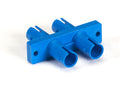Black Box FOT111 Fiber Optic Coupling - Singlemode, Duplex, Ceramic Sleeve, Plastic Flange, Rectangular, ST-ST, Blue
