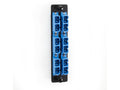 Black Box JPM460C High-Density Singlemode Fiber Adapter Panel - Ceramic Sleeve, (6) ST Duplex, Blue
