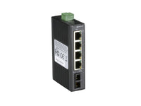 Black Box LBH120A-H-SC Fast Ethernet (100-Mbps) Hardened Temperature Switch - (4) 10/100-Mbps Copper RJ45, (1) 100-Mbps Multimode Fiber, 1300nm, 2km, SC