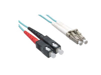 Axiom LCSC10GA-2M-AX LC/SC OM3 Fiber Cable 2m, Aqua