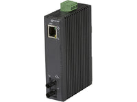 Black Box LMC270A-MM-ST Fast Ethernet (100-Mbps) Industrial Media Converter - 10/100-Mbps Copper to 100-Mbps Multimode Fiber, Hardened Temperature, 1300nm, 2km, ST