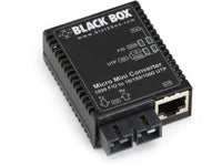 Black Box LMC4002A Gigabit Ethernet (1000-Mbps) Media Converter - 10/100/1000-Mbps Copper to 1000-Mbps Multimode Fiber, 850nm, 0.5km, SC