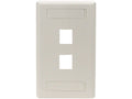 Black Box WPT462 Keystone Wallplate - Single-Gang, 2-Port, Office White