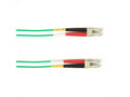 Black Box FOCMRSM-010M-LCLC-GN OS2 9/125 Singlemode Fiber Optic Patch Cable - OFNR PVC, LC to LC, Green, 10-m (32.8-ft.), GSA, TAA/