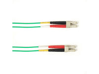 Black Box FOCMRSM-010M-LCLC-GN OS2 9/125 Singlemode Fiber Optic Patch Cable - OFNR PVC, LC to LC, Green, 10-m (32.8-ft.), GSA, TAA/