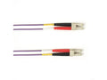 Black Box FOCMRM4-002M-LCLC-VT OM4 50/125 Multimode Fiber Optic Patch Cable - OFNR PVC, LC to LC, Purple, 2-m (6.5-ft.), GSA, TAA/