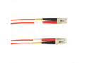Black Box FOLZHM4-015M-LCLC-RD OM4 50/125 Multimode Fiber Optic Patch Cable - LSZH, LC to LC, Red, 15-m (49.2-ft.), GSA, TAA/
