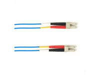 Black Box FOCMRM4-010M-LCLC-BL OM4 50/125 Multimode Fiber Optic Patch Cable - OFNR PVC, LC to LC, Blue, 10-m (32.8-ft.), GSA, TAA/