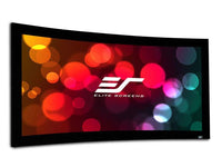 Elite Screens CURVE84H-A1080P3 Lunette Series, 84Diag 16:9, Sound Transparent Curved Home Theater Fixed Frame Projector Screen
