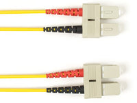 Black Box FOCMRSM-030M-SCSC-YL OS2 9/125 Singlemode Fiber Optic Patch Cable - OFNR PVC, SC to SC, Yellow, 30-m (98.4-ft.), GSA, TAA/