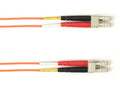 Black Box FOLZH62-001M-LCLC-OR OM1 62.5/125 Multimode Fiber Optic Patch Cable - LSZH, LC to LC, Orange, 1-m (3.2-ft.), GSA, TAA/