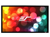 Elite Screens ER100DHD3 100 inch 16:9 Fixed Frame Screen, Permanently Tensioned, Wall Mount, Black Velvet Covered Frame - Active 3D