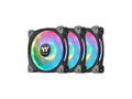 Thermaltake CL-F078-PL14SW-A Riing Duo 140MM 18 LED Case Fan, 3 Pack