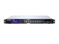 QNAP QGD-1600P-8G-US 16-port 1GbE switch with 2 RJ45 and SFP+ combo port with Intel Celeron processor and 8GB RAM NAS