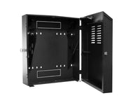 Weltron 90-4090WMENV-5U 5RU VERTICAL WALL MOUNT SLIM, BLACK HOUSES EQUIPMENT UP TO 20 INCHES DEEP, BUT EXTENDS LESS THAN 10 INCHES FROM WALL