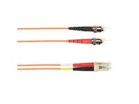 Black Box FOCMR50-003M-STLC-OR OM2 50/125 Multimode Fiber Optic Patch Cable - OFNR PVC, ST to LC, Orange, 3-m (9.8-ft.), GSA, TAA/