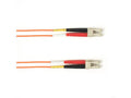 Black Box FOCMPM4-015M-LCLC-OR OM4 50/125 Multimode Fiber Optic Patch Cable - OFNP Plenum, LC to LC, Orange, 15-m (49.2-ft.), GSA, TAA/