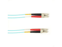 Black Box FOLZHM4-008M-LCLC-AQ OM4 50/125 Multimode Fiber Optic Patch Cable - LSZH, LC to LC, Aqua, 8-m (26.3-ft.), GSA, TAA/