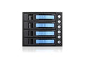 iStarUSA BPU-340HD-BLUE 3X5.25 to 4X3.5 12G RACK Blue