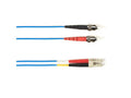 Black Box FOCMRM4-010M-STLC-BL OM4 50/125 Multimode Fiber Optic Patch Cable - OFNR PVC, ST to LC, Blue, 10-m (32.8-ft.), GSA, TAA/