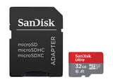 SanDisk SDSQUA4-032G-AN6IA Ultra microSDHC Memory Card, 32GB, 120MB/s, C10, UHS, U1, A1, Card W/Adapter120MB/s, C10, UHS, U1, A1, Card W/Adapter