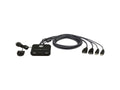 ATEN CS22HF 2-Port USB FHD HDMI Cable KVM with Remote Port Selector