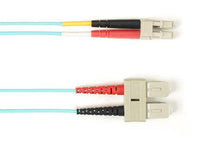 Black Box FOCMRM4-SCLC-AQ-60 OM4 MM FO Patch Cable Duplx, PVC, Aqua, SCLC 60 FT