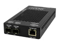 Transition Networks SGPAT1040-205-BR 10/100/1000 POE+ RJ-45 to (2) Open Dual Speed SFP Port Media Converter w/ -BR PS