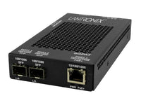 Transition Networks SGPAT1040-205-SA 10/100/1000 POE+ RJ-45 to (2) Open Dual Speed SFP Port Media Converter w/ -SA PS